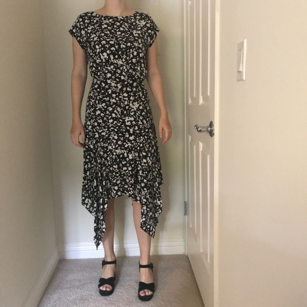Vince Camuto Handkerchief Midi Dress
